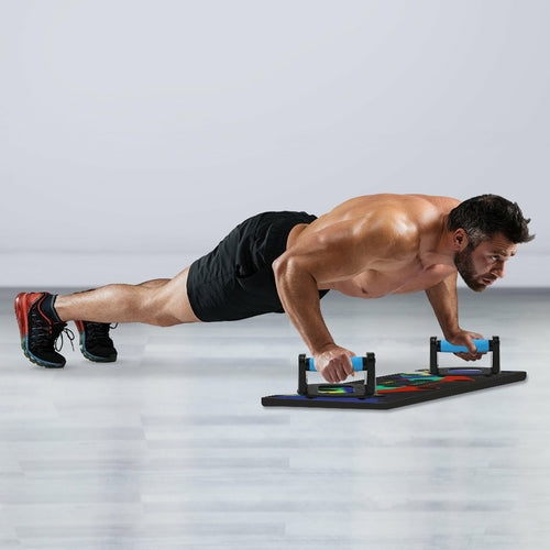 9 in1 Push Up Board Yoga Bands Fitness Workout Train Gym Exercise